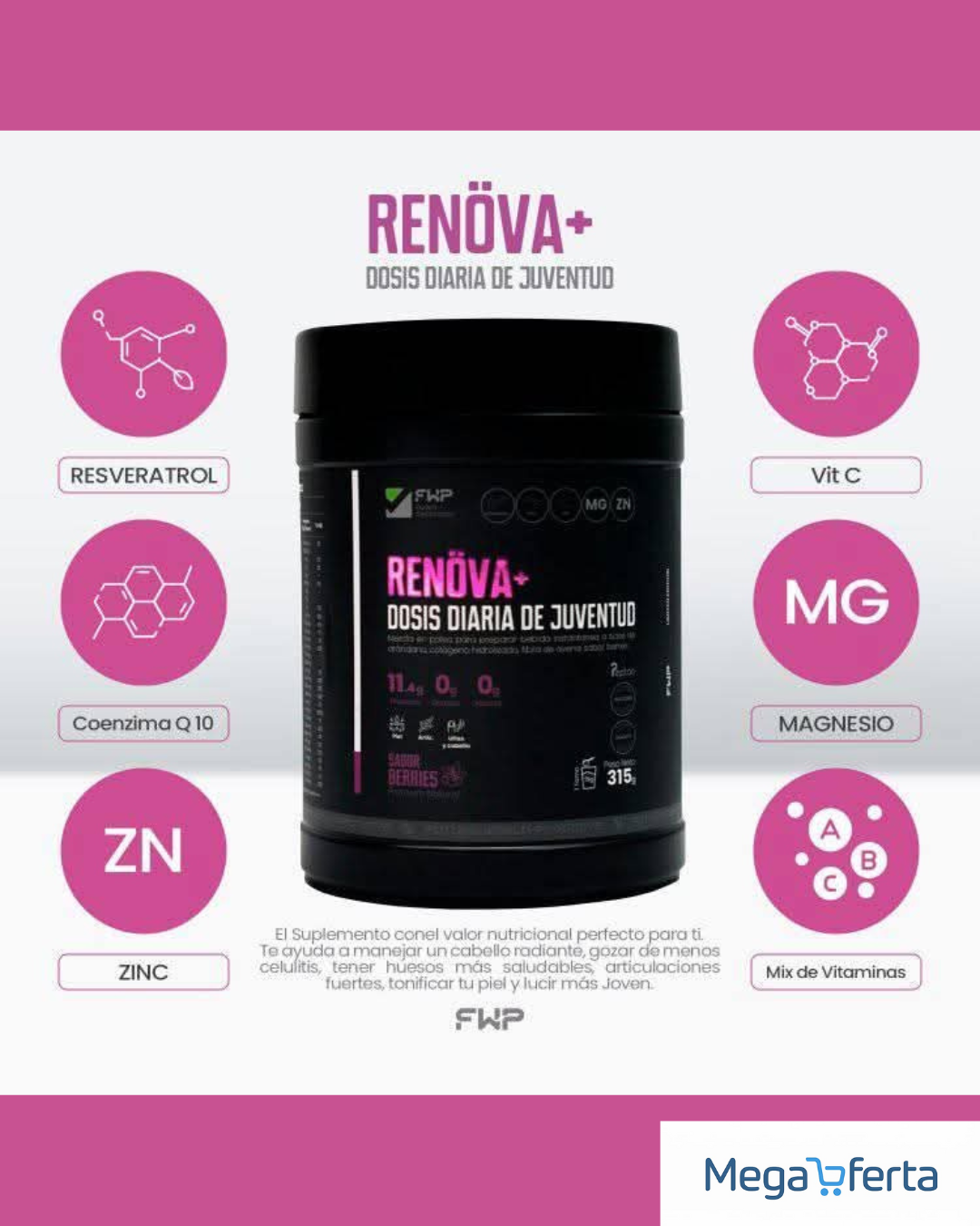 RENOVA + COLÁGENO Doble Hidrolizado con Biopéptidos Activos